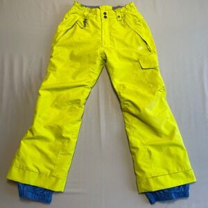 686 Girls Authentic Misty Insulated Ski Snowboard Pants Youth Medium Neon Yellow